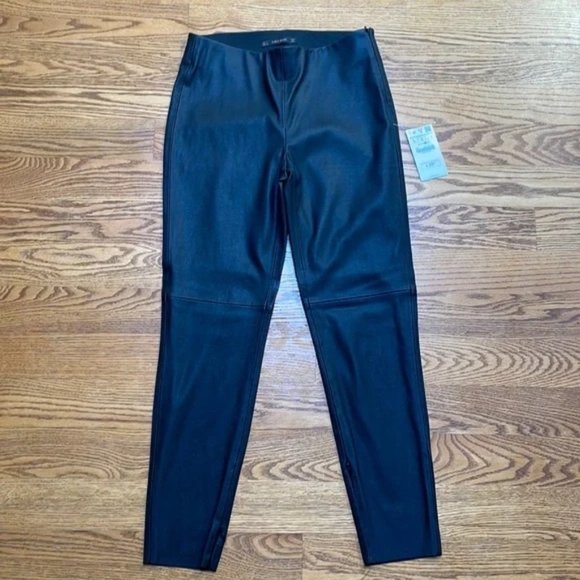 BNWT Zara Faux Leather Leggings Size: L - Picture 1 of 6